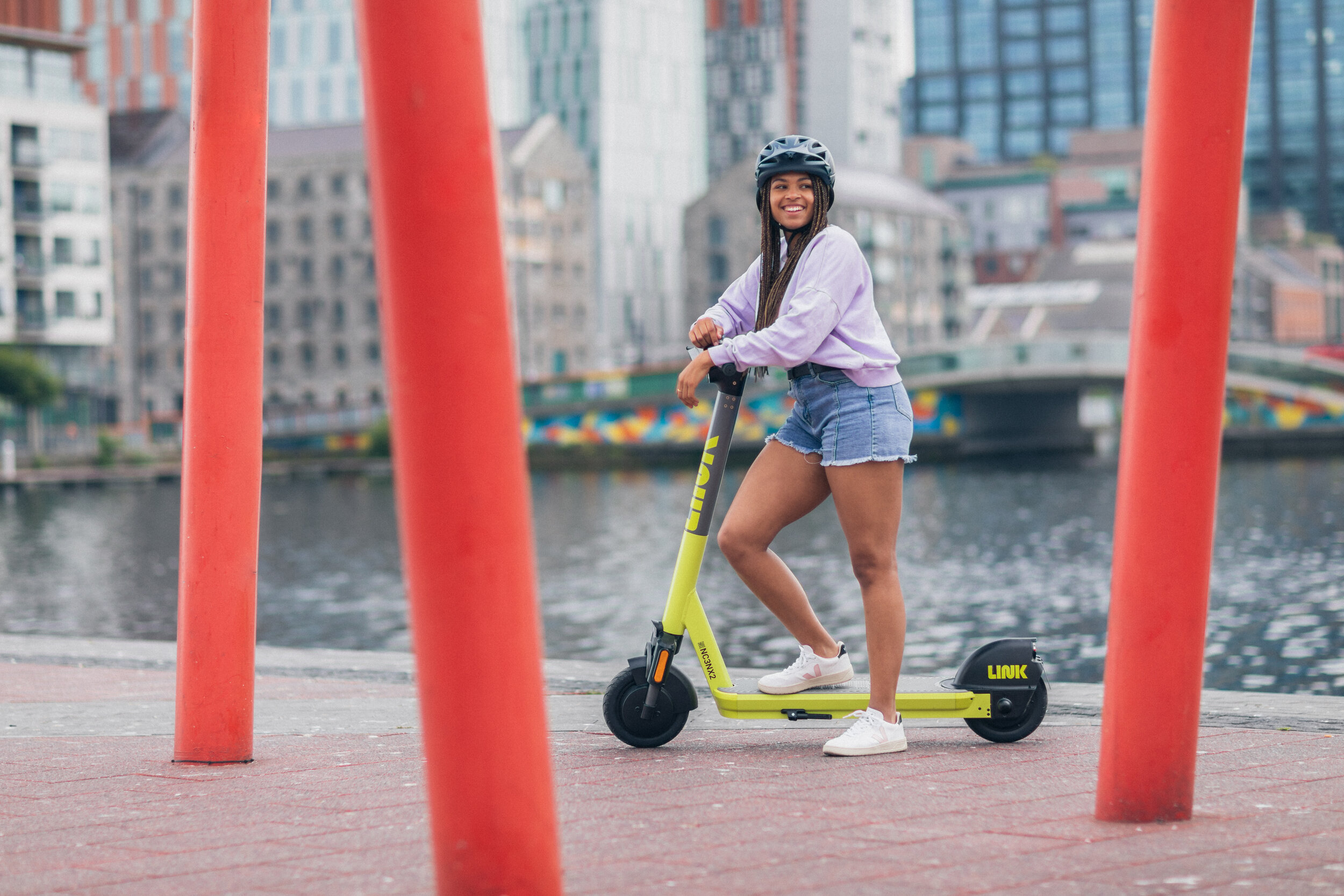 girl with helmet